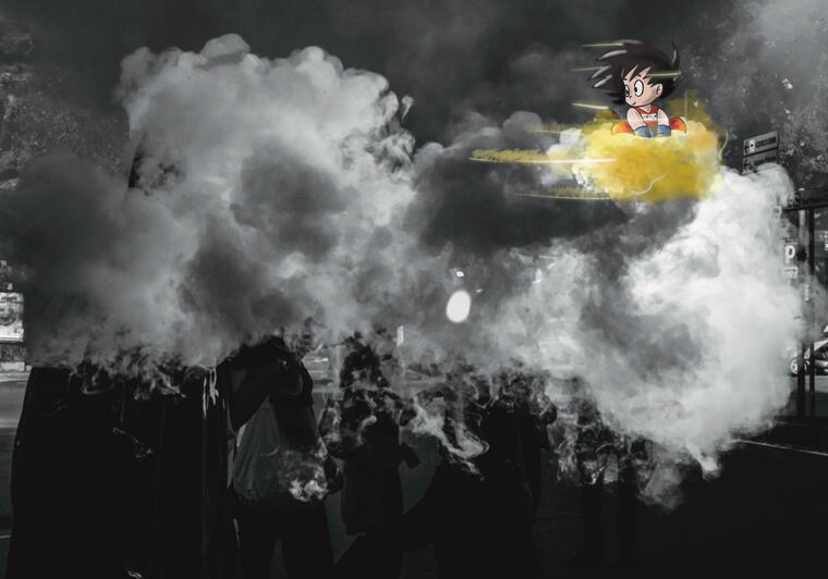 Somewhere over the Smoke Bombs